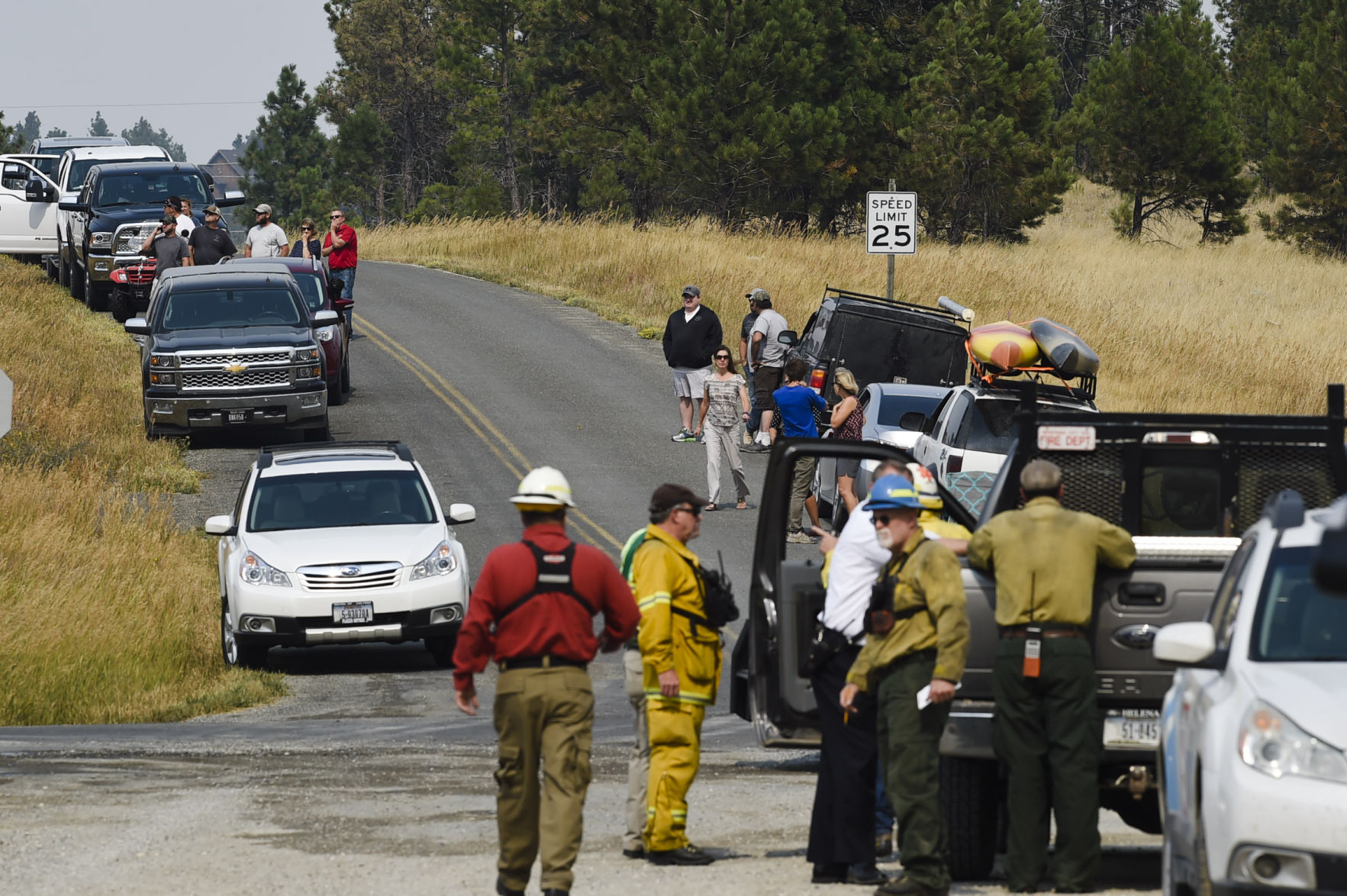 Roughly one hundred personnel and multiple aircraft help battle a lightening caused fire south of Helena Thursday afternoon.